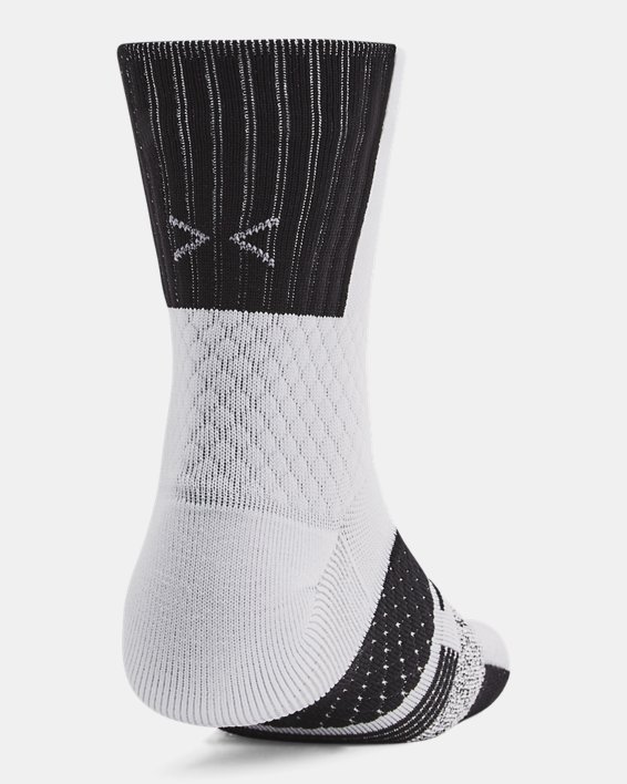 Unisex Curry ArmourDry™ Playmaker Mid-Crew Socks in Gray image number 2